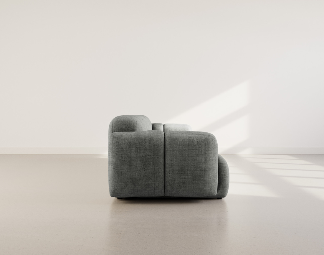 Canapé modulable 3 places en velours texturé Grace