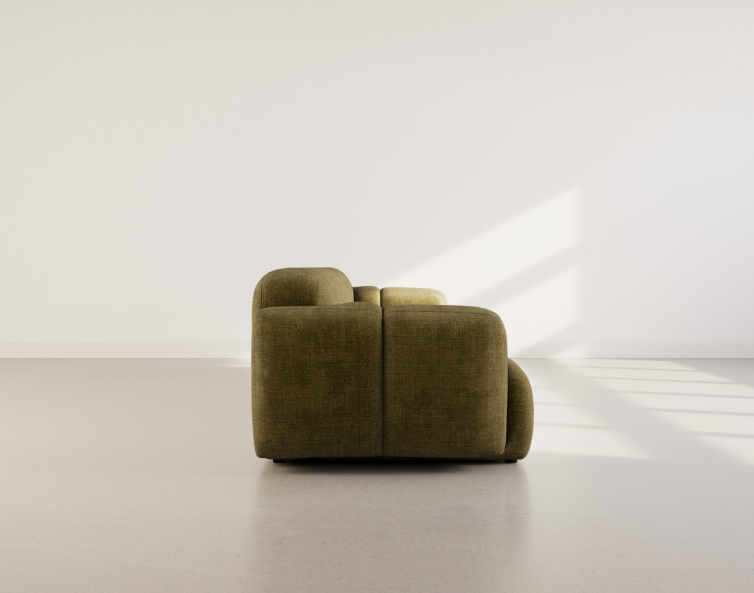 Canapé modulable 3 places en velours texturé Grace