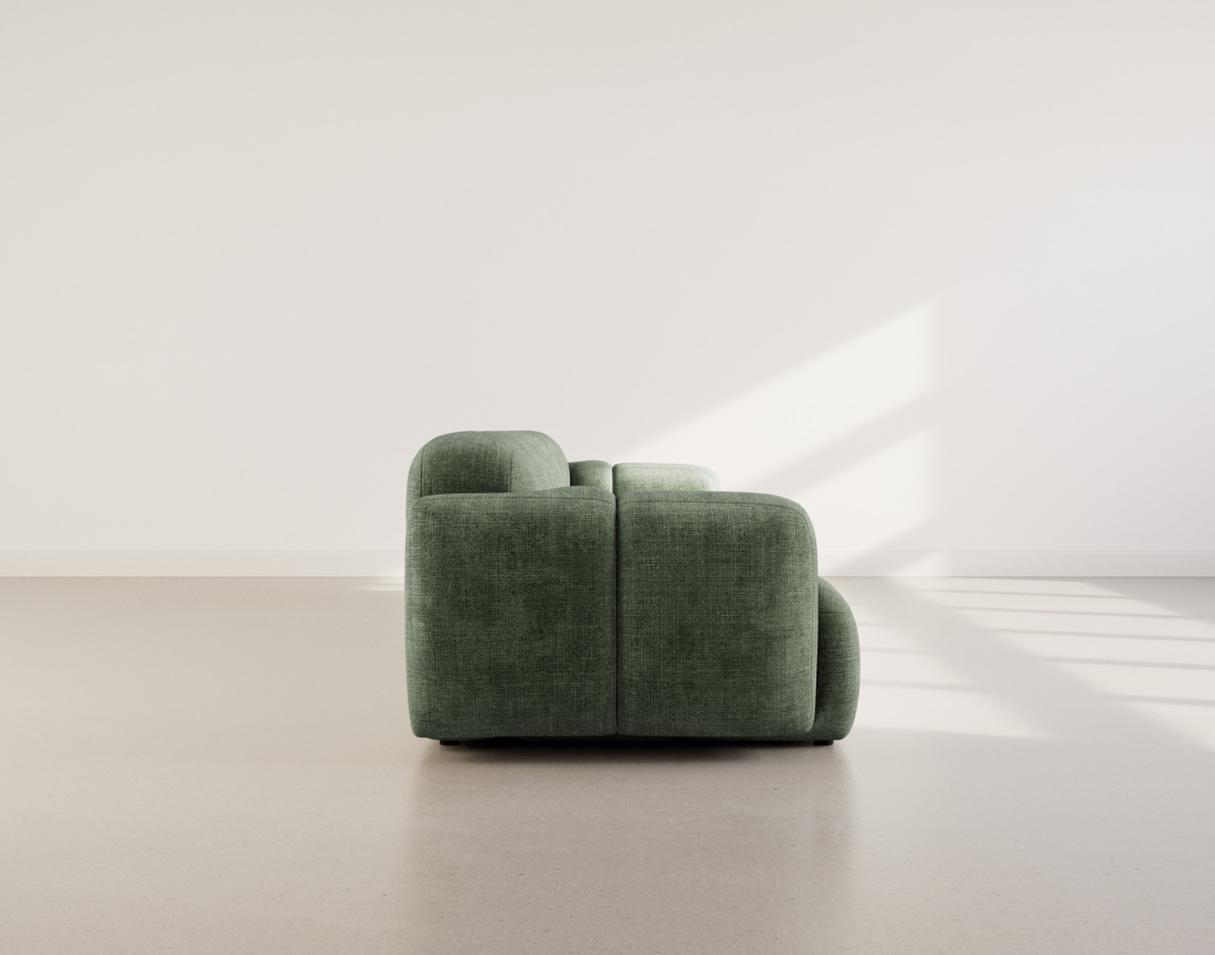 Canapé modulable 3 places en velours texturé Grace