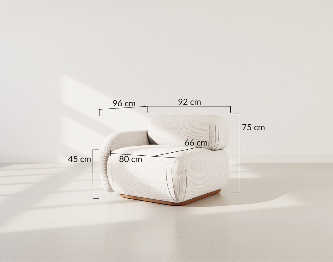 Module d'assise gauche en velours texturé Penelope