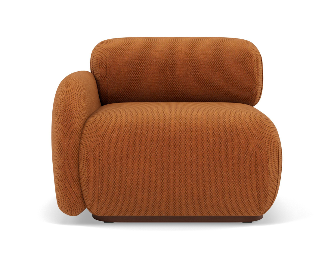 Module d'assise gauche en velours texturé Penelope