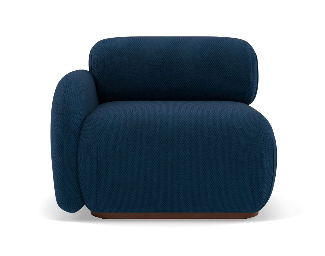 Module d'assise gauche en velours texturé Penelope