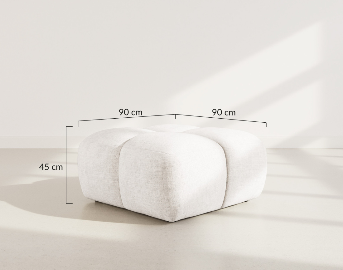 Pouf en velours texturé Grace