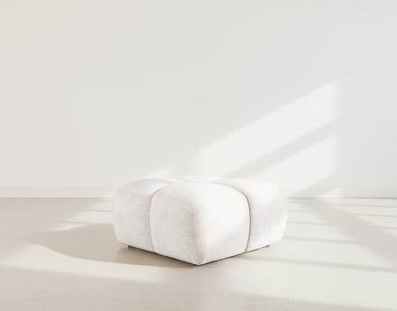 Pouf en velours texturé Grace