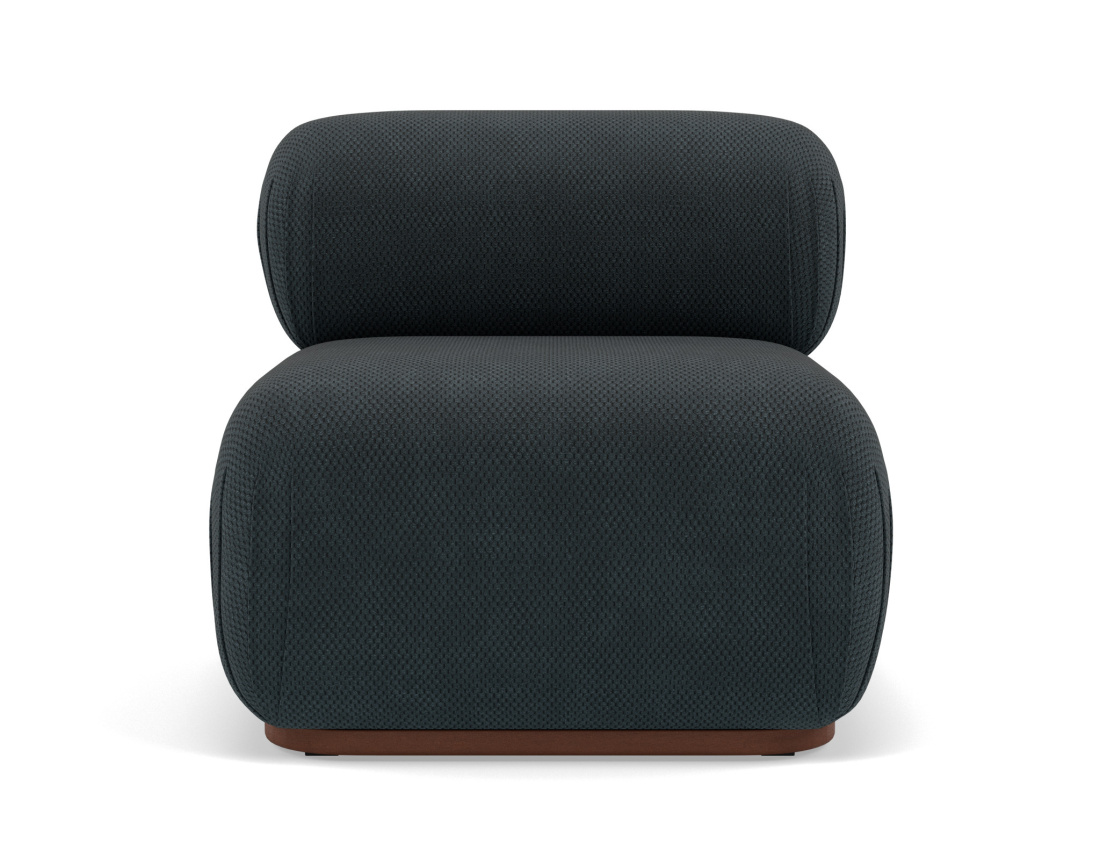 Module d'assise sans accoudoirs en velours texturé Penelope