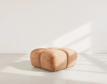 Pouf en velours texturé Grace