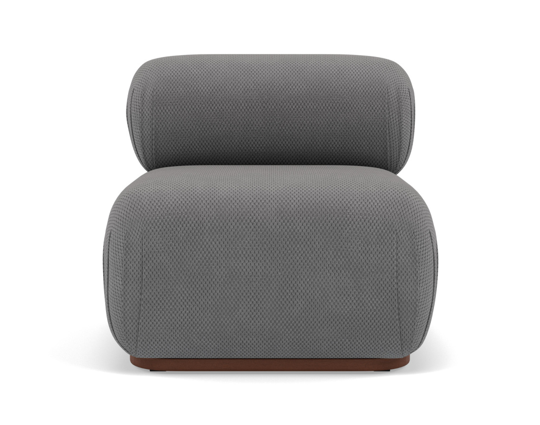 Module d'assise sans accoudoirs en velours texturé Penelope