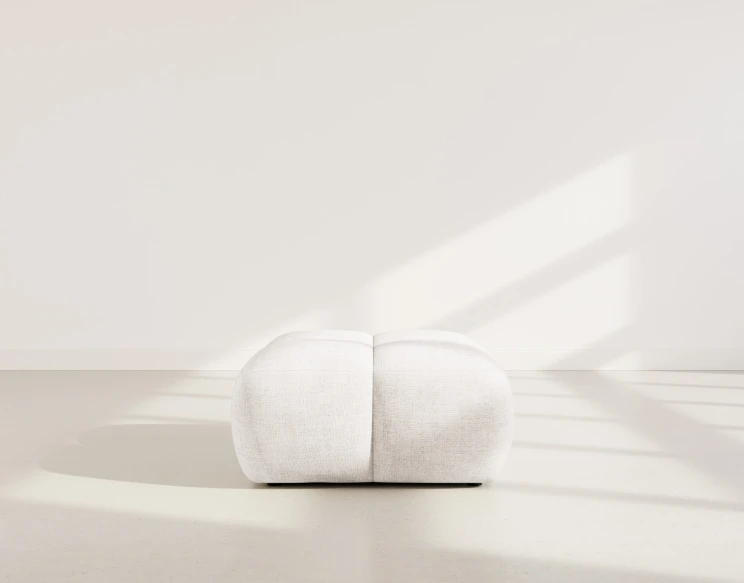 Pouf en velours texturé Grace