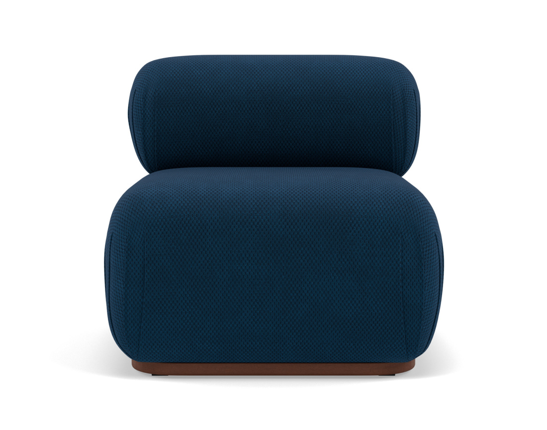 Module d'assise sans accoudoirs en velours texturé Penelope