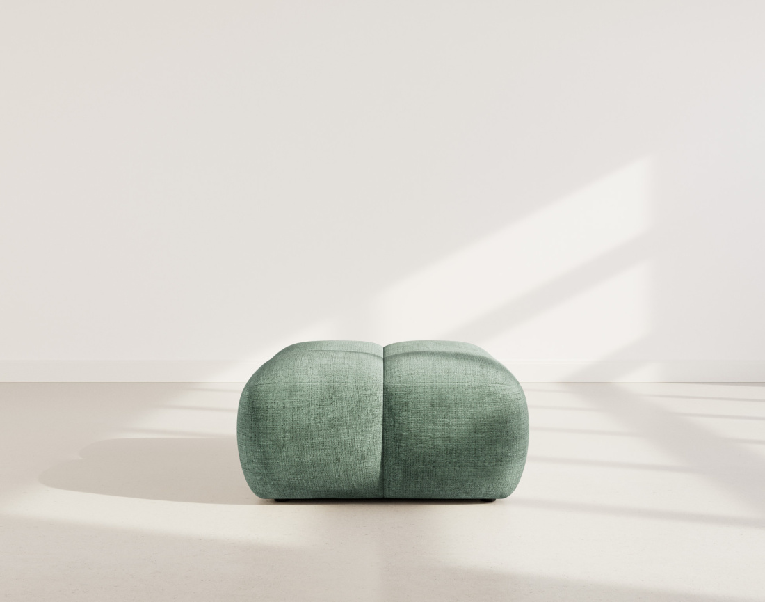 Pouf en velours texturé Grace