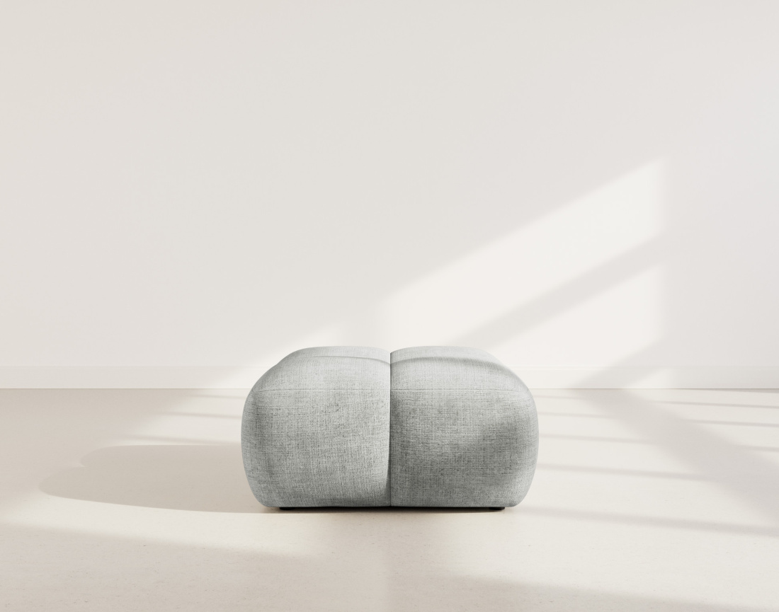 Pouf en velours texturé Grace