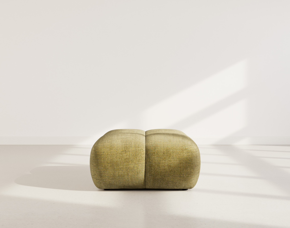 Pouf en velours texturé Grace