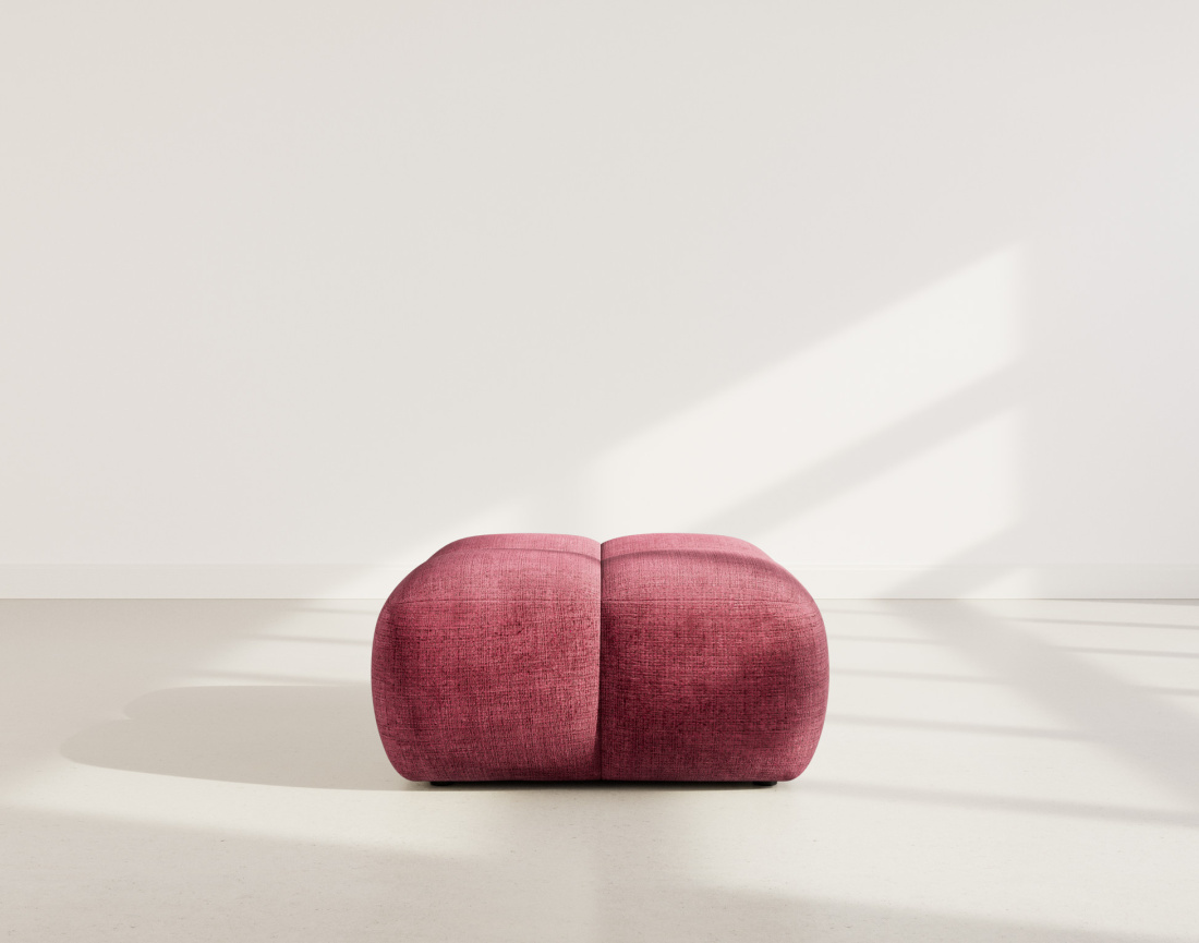 Pouf en velours texturé Grace
