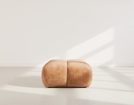 Pouf en velours texturé Grace