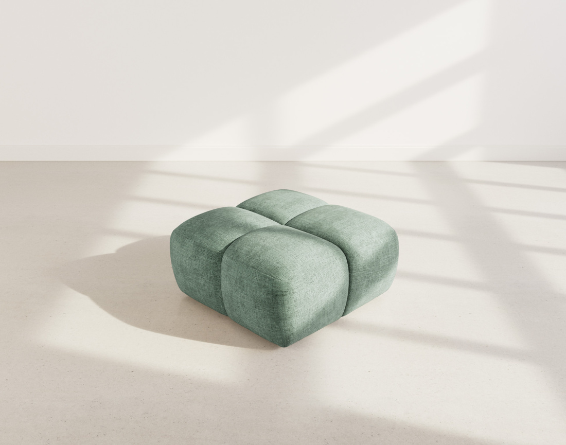 Pouf en velours texturé Grace