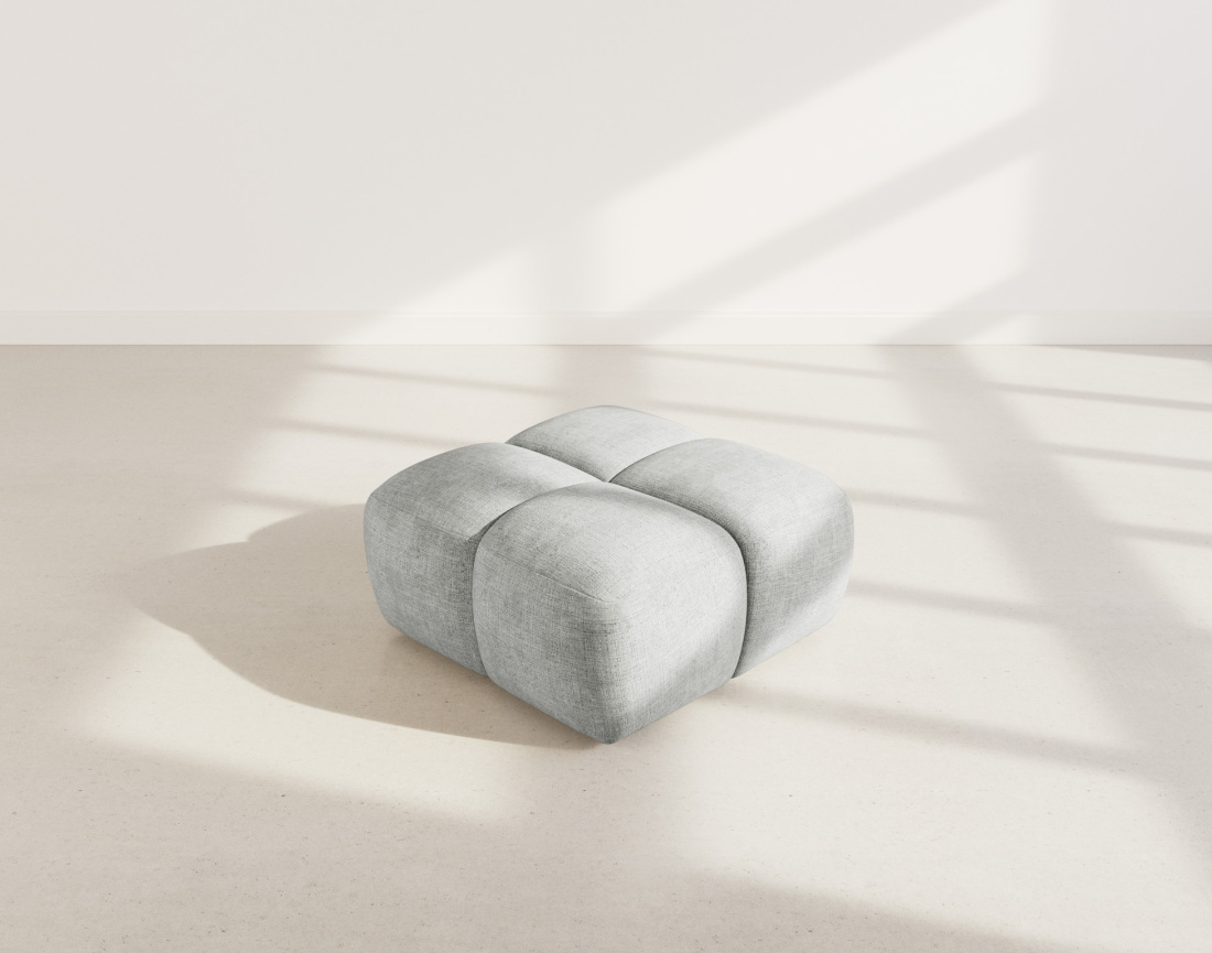 Pouf en velours texturé Grace