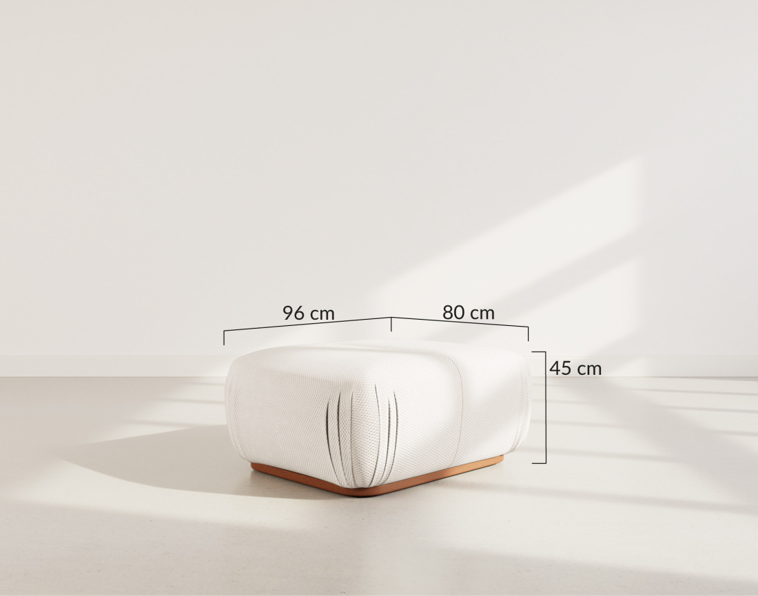 Pouf en velours texturé Penelope