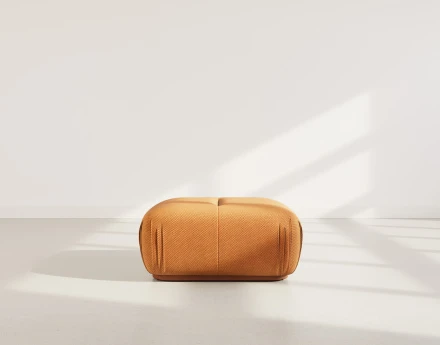 Pouf en velours texturé Penelope