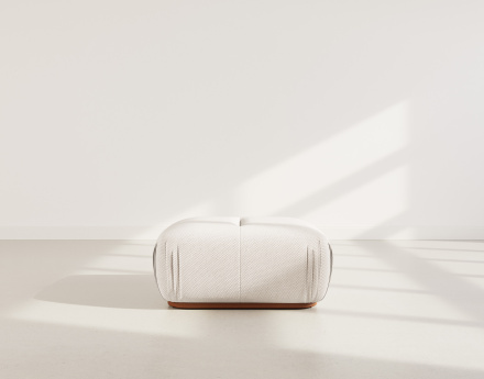 Pouf en velours texturé Penelope