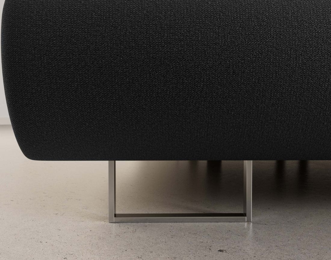 Canapé panoramique en U 7 places convertible avec coffres et têtières réglables en velours Pablo