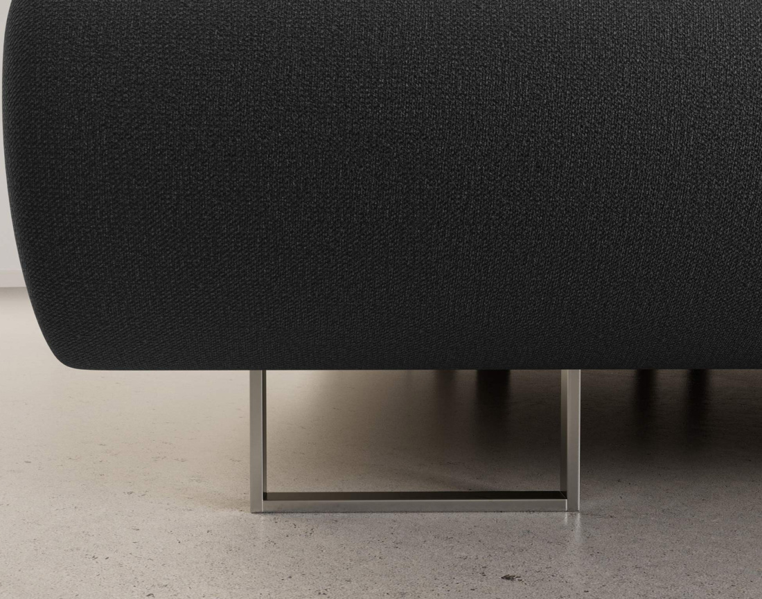 Canapé panoramique en U 7 places convertible avec coffres et têtières réglables en velours Pablo