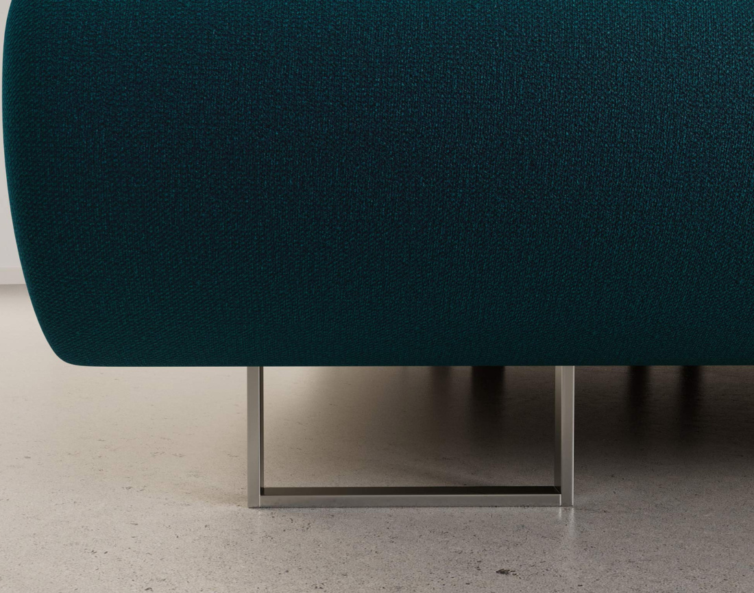 Canapé panoramique en U 7 places convertible avec coffres et têtières réglables en velours Pablo