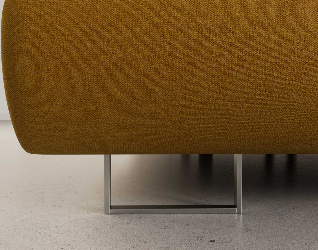 Canapé panoramique en U 7 places convertible avec coffres et têtières réglables en velours Pablo