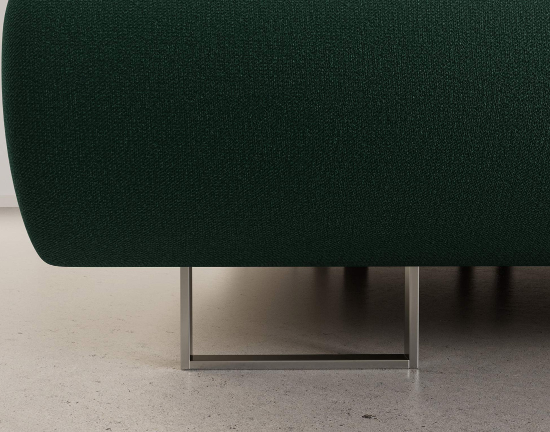 Canapé panoramique en U 7 places convertible avec coffres et têtières réglables en velours Pablo