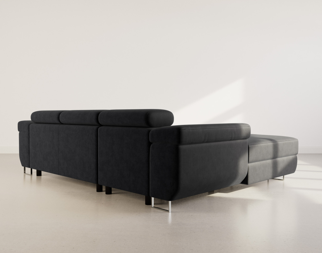 Canapé d'angle gauche 6 places convertible Pablo - Best Mobilier