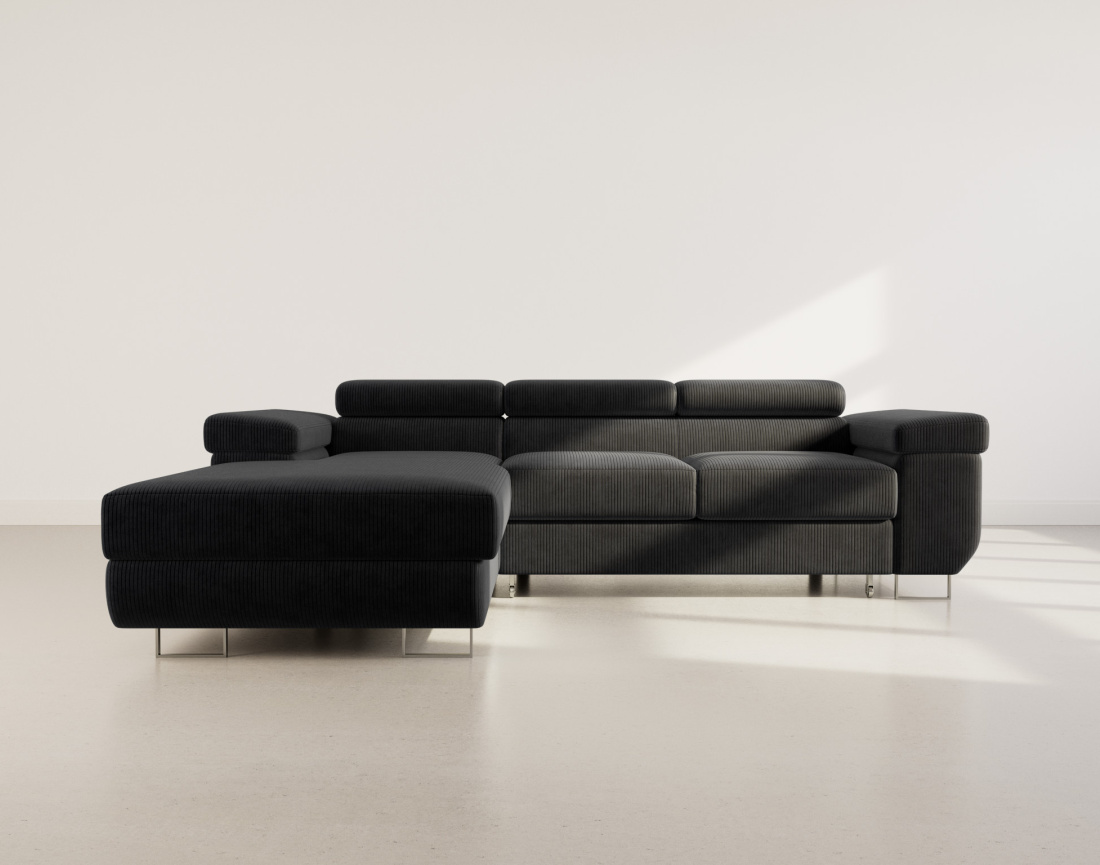 Canapé d'angle gauche 6 places convertible Pablo - Best Mobilier