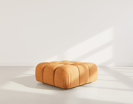 Pouf en velours texturé Ruby