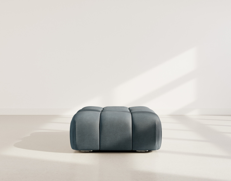 Pouf en velours texturé Ruby