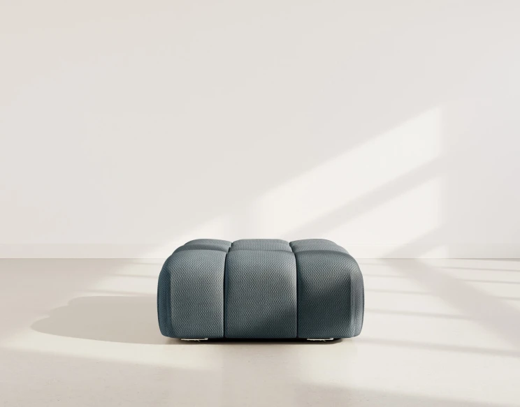 Pouf en velours texturé Ruby