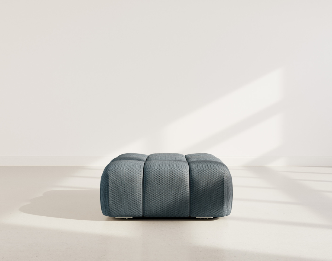 Pouf en velours texturé Ruby