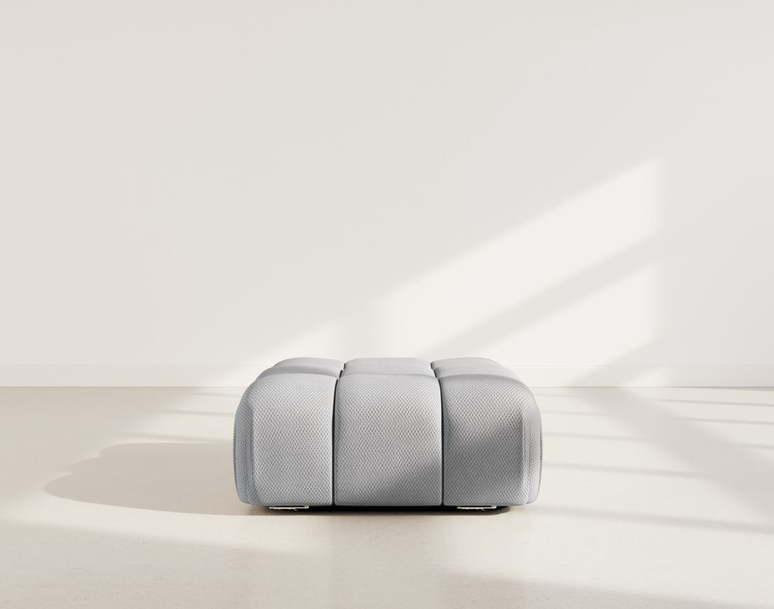 Pouf en velours texturé Ruby