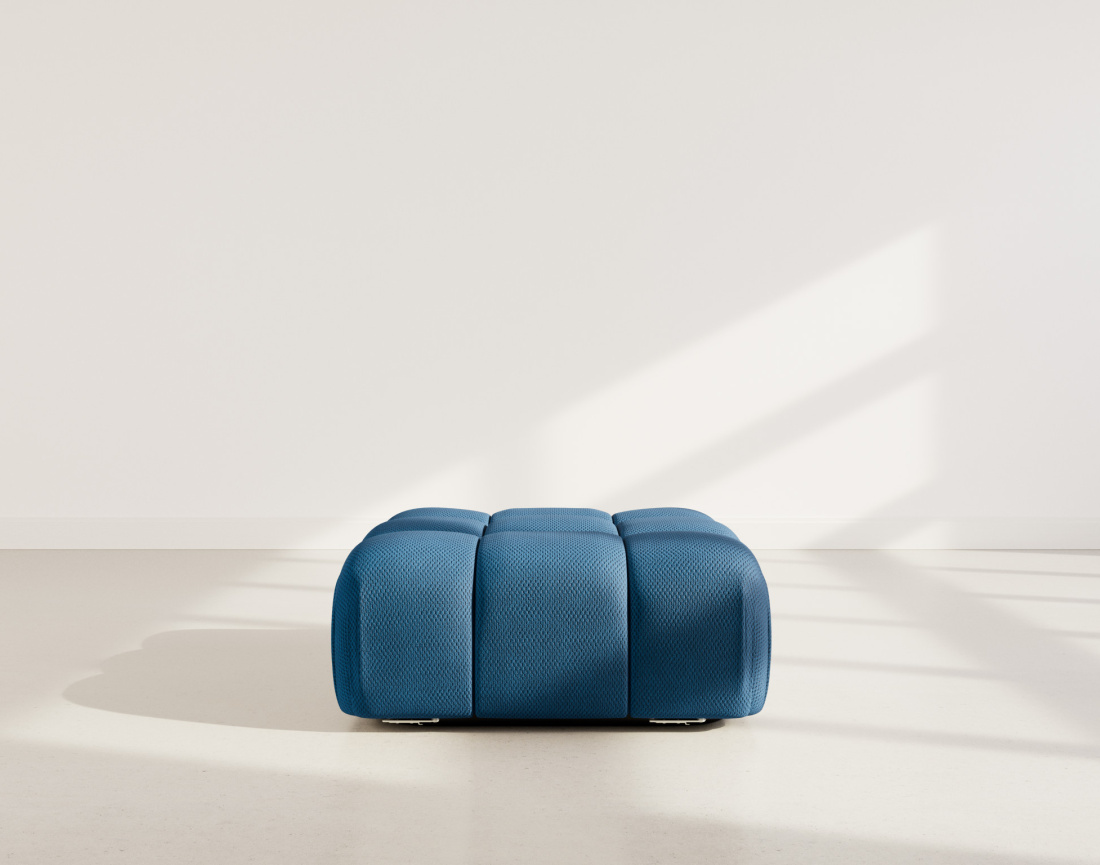 Pouf en velours texturé Ruby