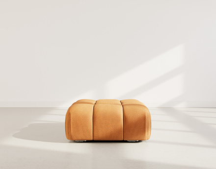 Pouf en velours texturé Ruby