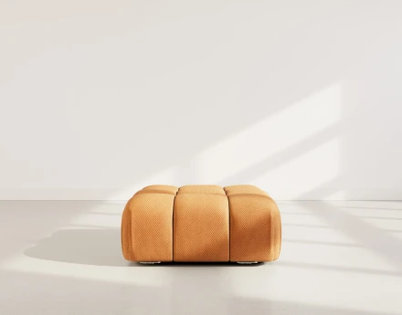 Pouf en velours texturé Ruby