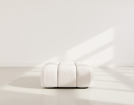 Pouf en velours texturé Ruby