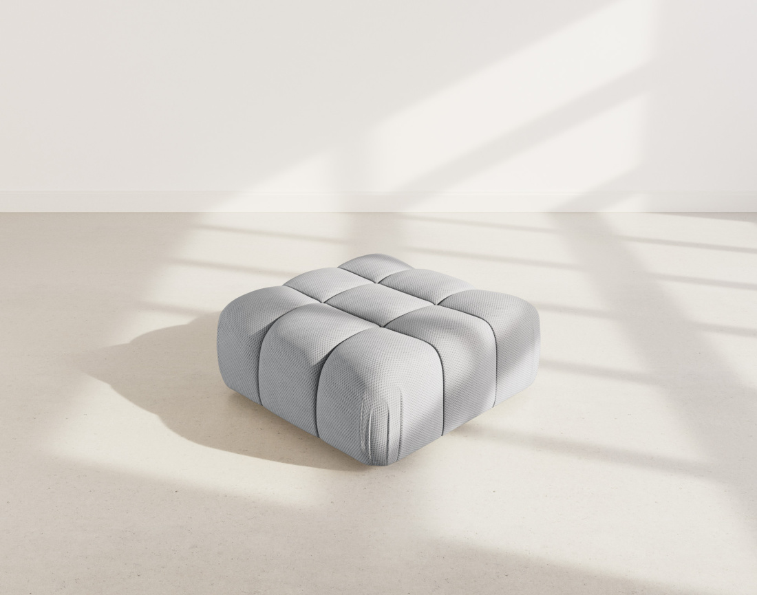 Pouf en velours texturé Ruby