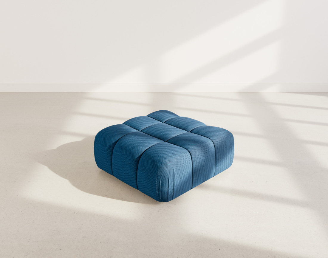 Pouf en velours texturé Ruby