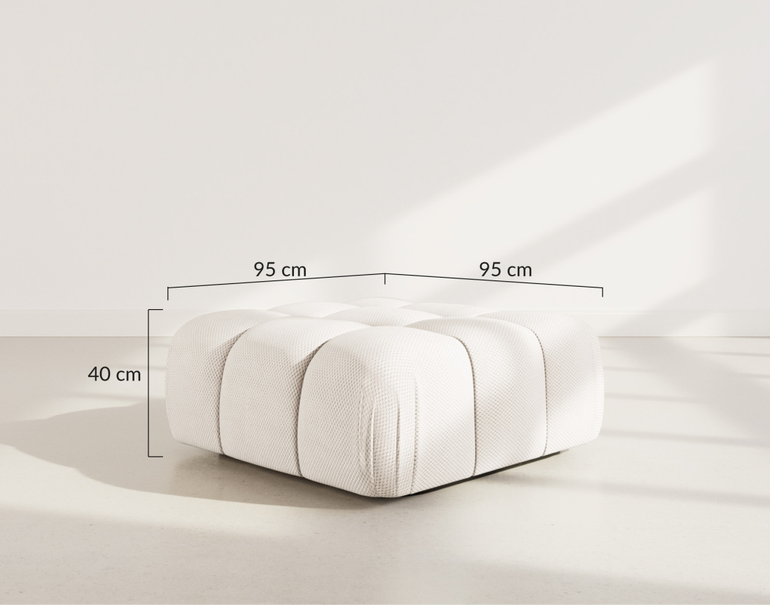 Pouf en velours texturé Ruby