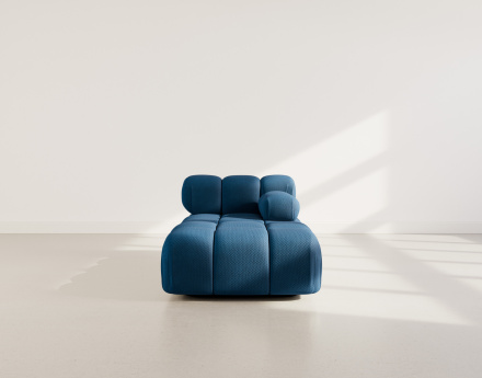 Module d'assise méridienne droite en velours texturé Ruby