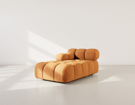 Module d'assise méridienne gauche en velours texturé Ruby