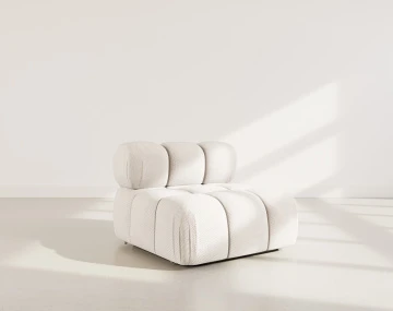 Module d'assise sans accoudoirs en velours texturé Ruby