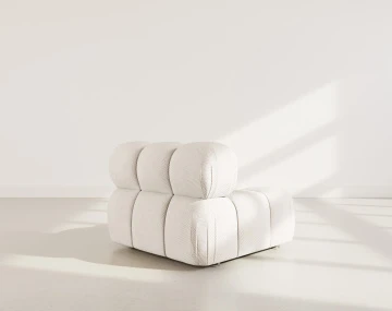 Module d'assise sans accoudoirs en velours texturé Ruby