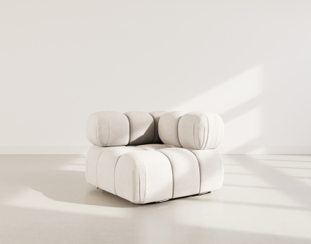 Module d'assise d'angle droit en velours texturé Ruby