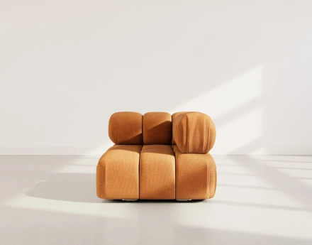 Module d'assise d'angle droit en velours texturé Ruby