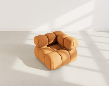 Module d'assise d'angle droit en velours texturé Ruby
