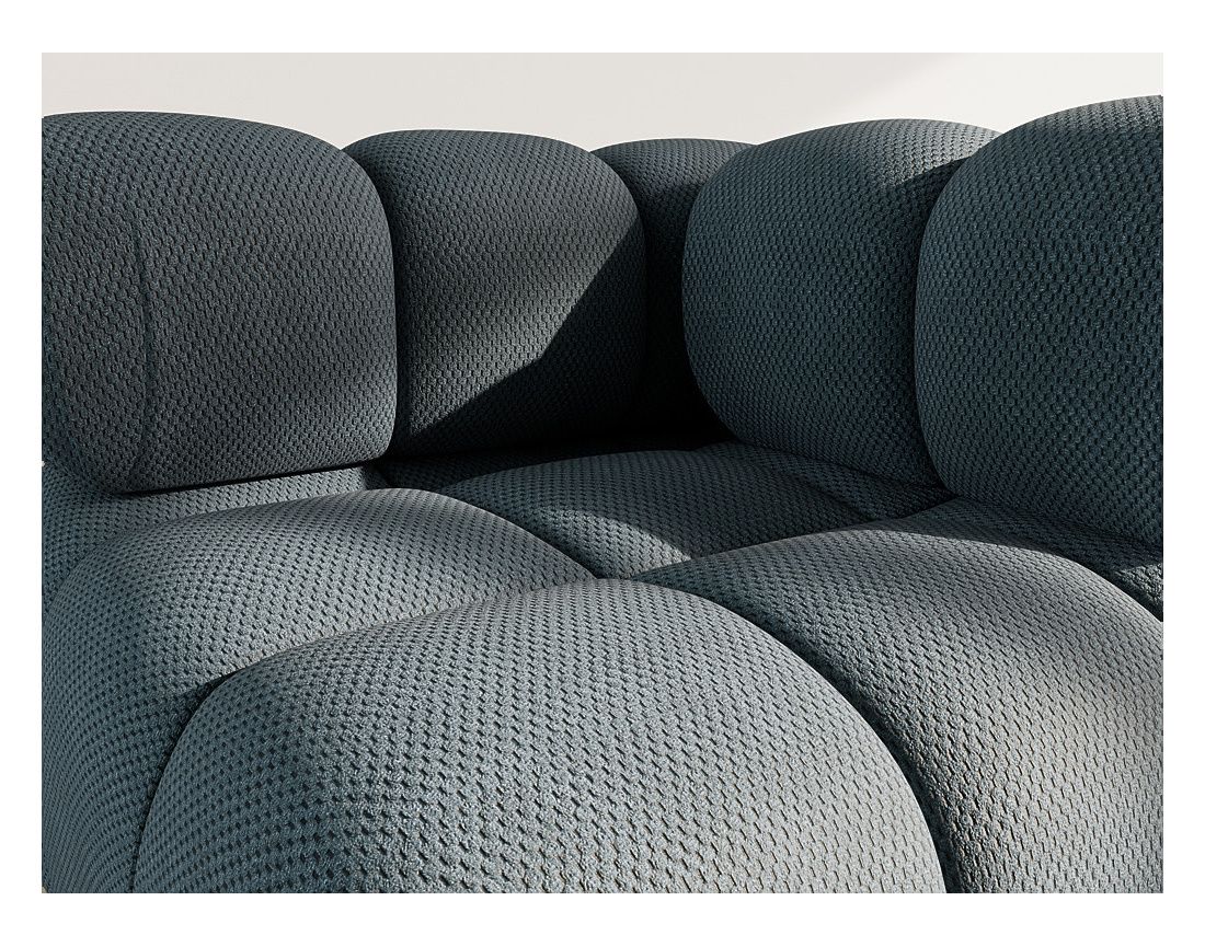 Module d'assise d'angle droit en velours texturé Ruby